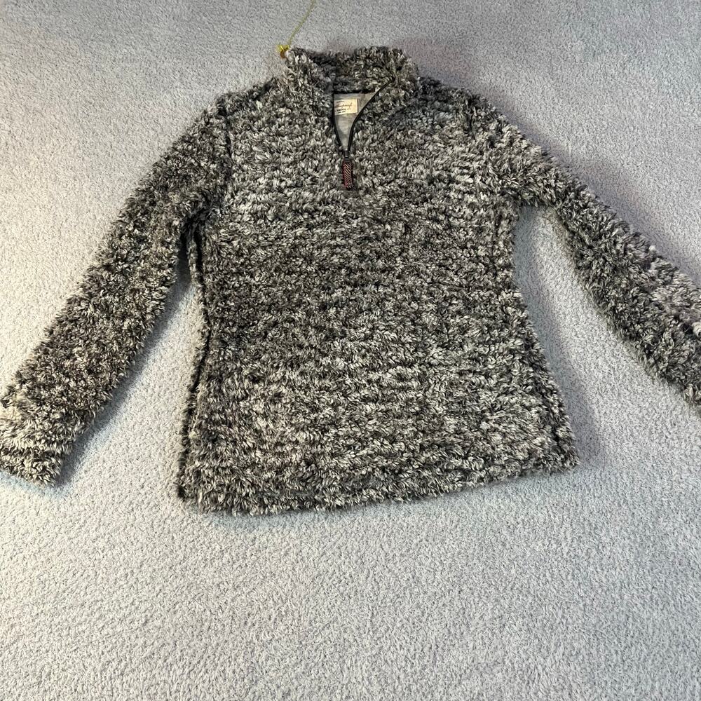 Original weatherproof VTG faux fur quarter zip sweater cotton blend lining sz S